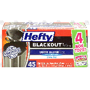Hefty Blackout tall kitchen drawstring bags with odor block, scent 45ct
