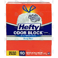 Hefty Odor Block tall kitchen drawstring bags, scent free, 13 gal  90ct