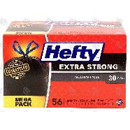 Hefty Extra Strong multipurpose large drawstring trash bags, 30 ga 56ct