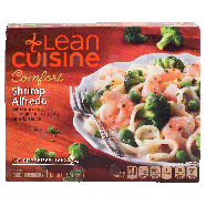 Stouffer's Lean Cuisine comfort; shrimp alfredo with broccoli, pea9-oz