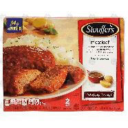 Stouffer's Satisfying Servings ketchup-glazed meatloaf in a homes16-oz