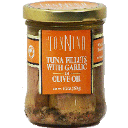 Tonnino  tuna fillets with garlic in olive oil, dolphin safe 6.7oz