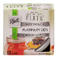 Ball Collection Elite wide mouth platinum lids for serving, storin12ct