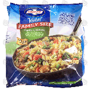 Birds Eye Voila! family size; garlic chicken, pasta in a garlic s42-oz