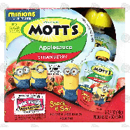 Mott's Snack & Go! strawberry applesauce, 4-pouches 12.7oz