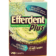 Efferdent Plus denture cleanser, minty fresh tablets 78ct