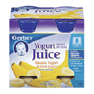 Gerber Fruit Juice Juice & Yogurt Blends Banana Medley & Mixed Juic4pk