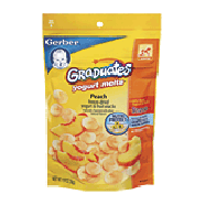 Gerber Graduates Yogurt Melts peach, freeze-dried whipped yogurt & 1oz