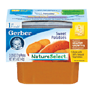 Gerber  sweet potatoes, 2-2.5oz packs 2pk