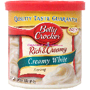 Betty Crocker Rich & Creamy creamy white frosting made with real b16oz