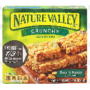 Nature Valley  oats 'n' honey crunchy granola bars, 6- 2 bar pouc8.9oz