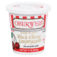 Oberweis Simply the Best black cherry lowfat yogurt, 1% milkfat 8oz