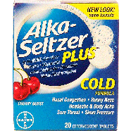 Alka Seltzer Plus cold formula pain reliever-fever reducer, cherry 20ct
