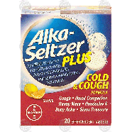 Alka Seltzer Plus cold & cough formula, citrus effervescent tablet 20ct