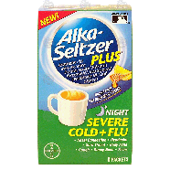 Alka Seltzer Plus night; severe cold + flu, acetaminophen, pain rel 6ct