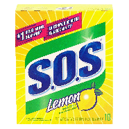 S.O.S.  lemon scent steel wool soap pads  10ct