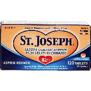 St. Joseph  aspirin 81-mg, enteric coated tablets 120ct