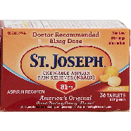 St. Joseph  aspirin 81-mg., orange tablets 36ct