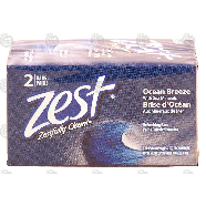 Zest Zestfully Clean refreshing bars, ocean breeze with sea mineral 2pk