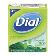 Dial Mountain Fresh antibacterial deodorant soap  3ct