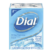 Dial Spring Water antibacterial deodorant soap  3ct