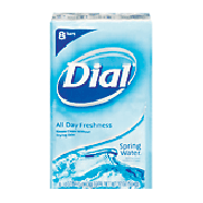 Dial  antibacterial deodorant soap, spring water, 4 oz bars  8ct