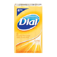 Dial  antibacterial deodorant soap, gold, 4 oz bars  8ct