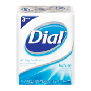 Dial White antibacterial deodorant soap  3ct