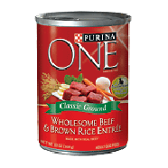 Purina One Dog Food Wholesome Beef & Brown Rice Entree 13 Oz 13oz