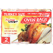 Home Smart Oven Bags turkey size oven bags, 2 bags & 2 ties, 21 3/4 2ct