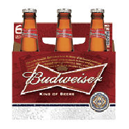 Budweiser Beer 12 Oz  6pk