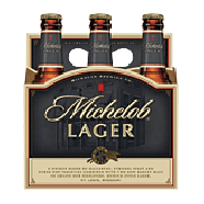 Michelob  lager, 6 12-ounce glass bottles 12oz