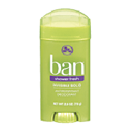 Ban  invisible solid, antiperspirant deodorant, shower fresh  2.6oz