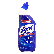 Lysol Power toilet bowl cleaner removes tough stains kills germ 24fl oz