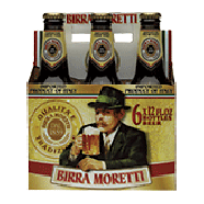 Birra Moretti  imported from Italy Beer, 6 12-ounce glass bottles 6pk