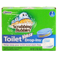 Scrubbing Bubbles Drop-ins blue automatic toilet bowl cleaning ta 1.7oz