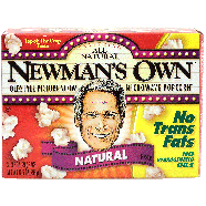 Newman's Own Microwave Popcorn all natural, no trans fats, 3-3.510.5oz