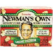 Newman's Own Microwave Popcorn light butter 3.5 oz 3pk