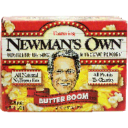 Newman's Own Microwave Popcorn butter boom 3-3.5 oz bags 10.5oz