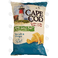 Cape Cod  kettle cooked potato chips, 40% less fat, sea salt & vine8oz