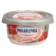 Philadelphia  strawberry cream cheese spread, more real fruit 8oz