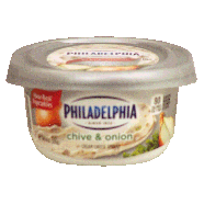 Philadelphia  chive & onion cream cheese spread 8oz