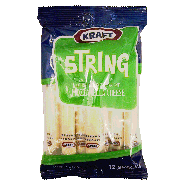 Kraft  mozzarella string cheese, 12 individually wrapped snacks 12oz