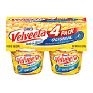 Velveeta Shells & Cheese original, microwaveable shell pasta & chee4pk