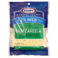 Kraft  natural mozzarella cheese made with 2% milk, with added calc7oz