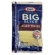 Kraft Big Slice aged swiss cheese, 10-slices 8oz