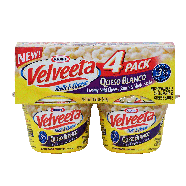 Velveeta Shells & Cheese queso blanco, microwaveable shell pasta & 4pk