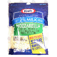 Kraft  mozzarella shredded cheese with added calcium, 2% low-fat m7-oz