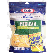 Kraft Philadelphia 4 cheese; mexican style,monterey jack, cheddar,8-oz