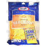 Kraft Natural Cheese shredded mild cheddar cheese 8-oz